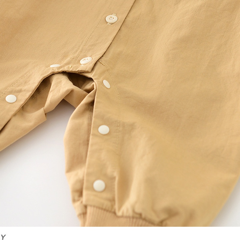 Baby Khaki Bear Romper