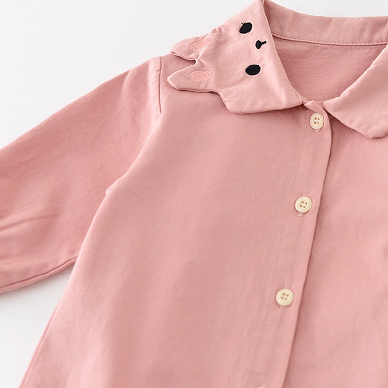 Baby Girl Pink Rabbit Collar Romper