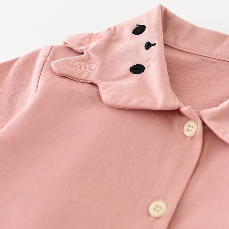 Baby Girl Pink Rabbit Collar Romper