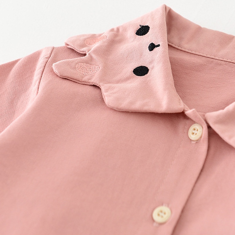 Baby Girl Pink Rabbit Collar Romper