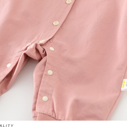 Baby Girl Pink Rabbit Collar Romper