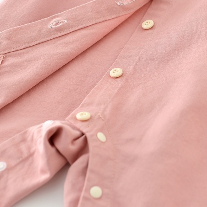 Baby Girl Pink Rabbit Collar Romper