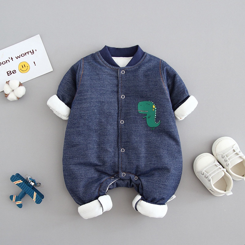 Baby Unisex Padded Long Sleeve Romper