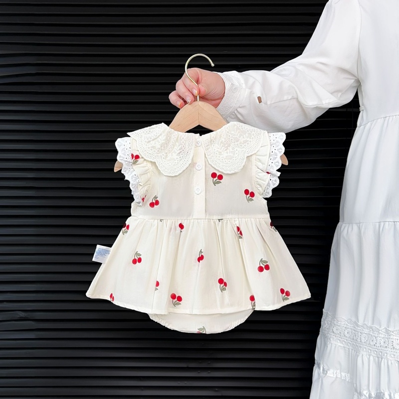 Baby Girl Ruffle Sleeveless Bodysuit Dress