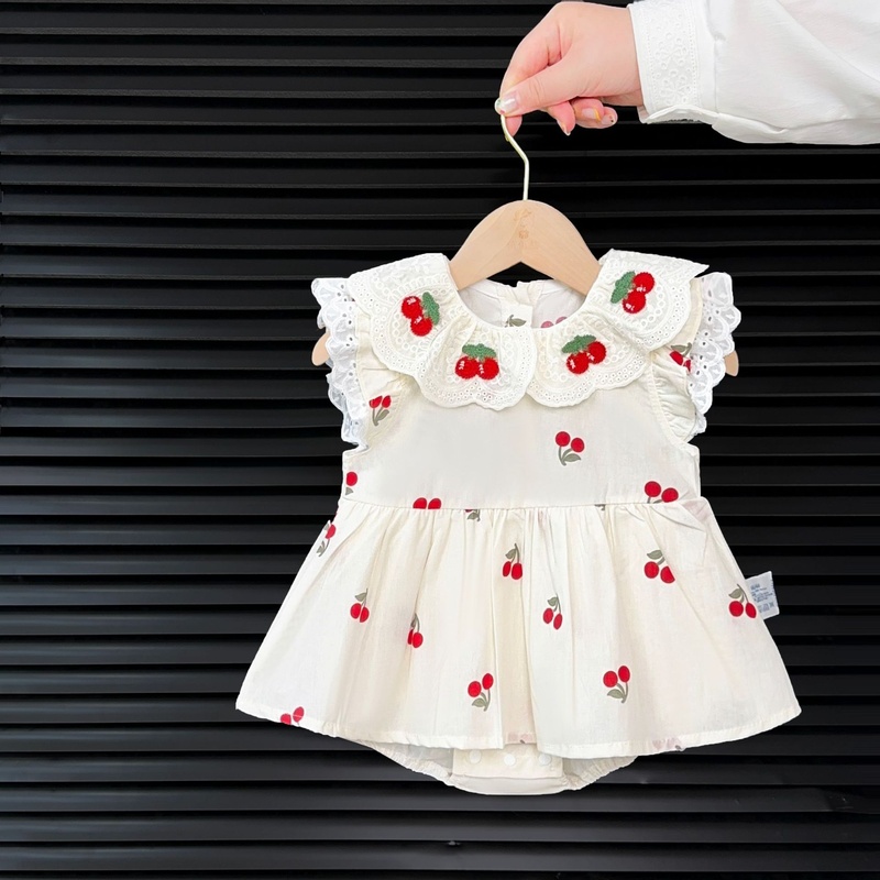 Baby Girl Ruffle Sleeveless Bodysuit Dress