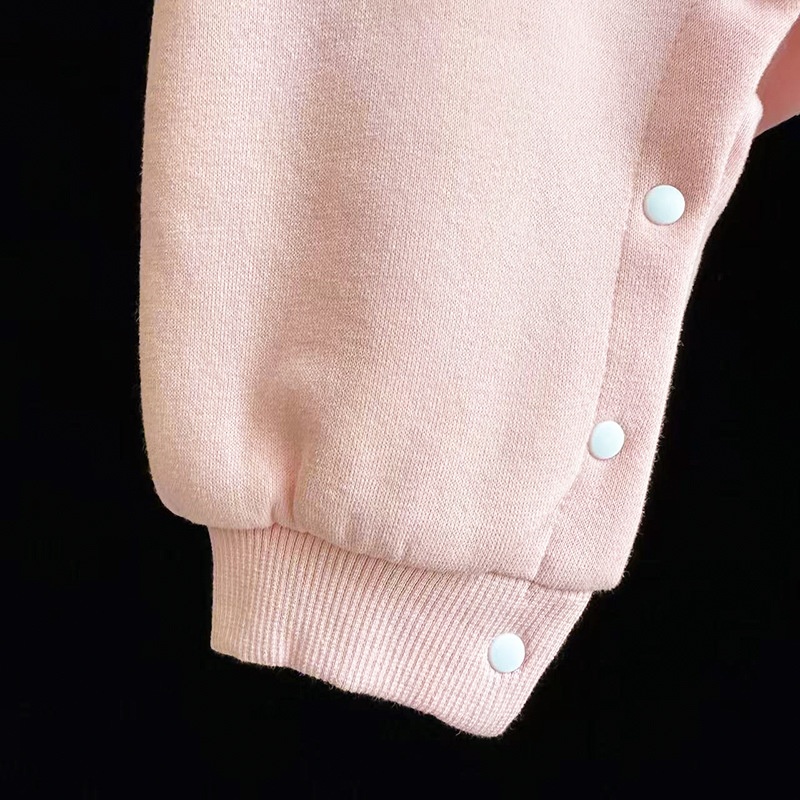 Baby Girl Pink Sweet Cat Hoodie Long Sleeve Romper