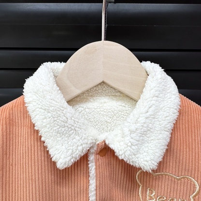Baby Boy Corduroy Padded Long Sleeve Romper