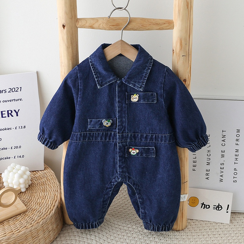 Baby Unisex Korean Style Long Sleeve Romper