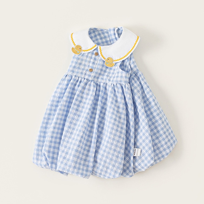 Baby Girl Plaid Sleeveless Dress