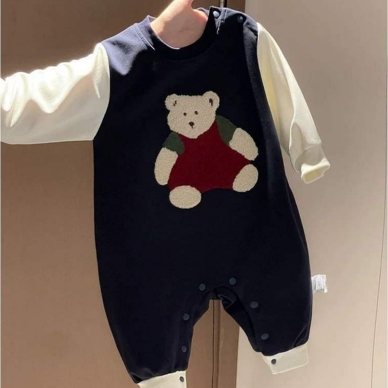Baby Boy Corduroy Long Sleeve Romper