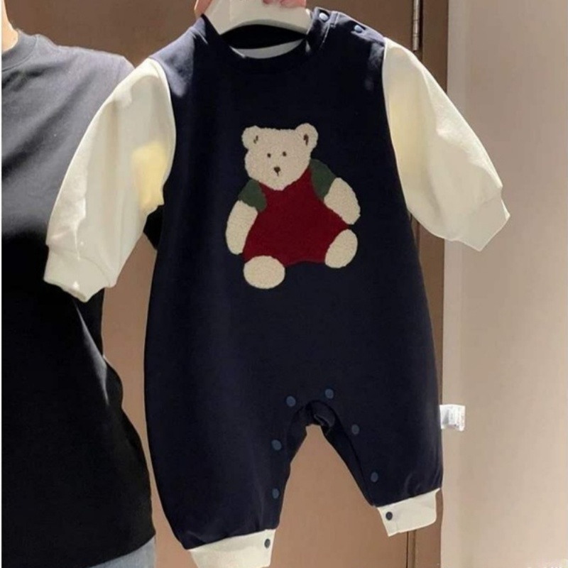 Baby Boy Corduroy Long Sleeve Romper