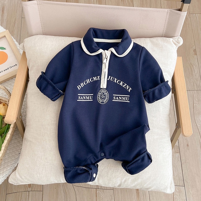 Baby Boy Casual Long Sleeve Romper