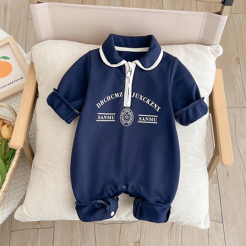 Baby Boy Casual Long Sleeve Romper