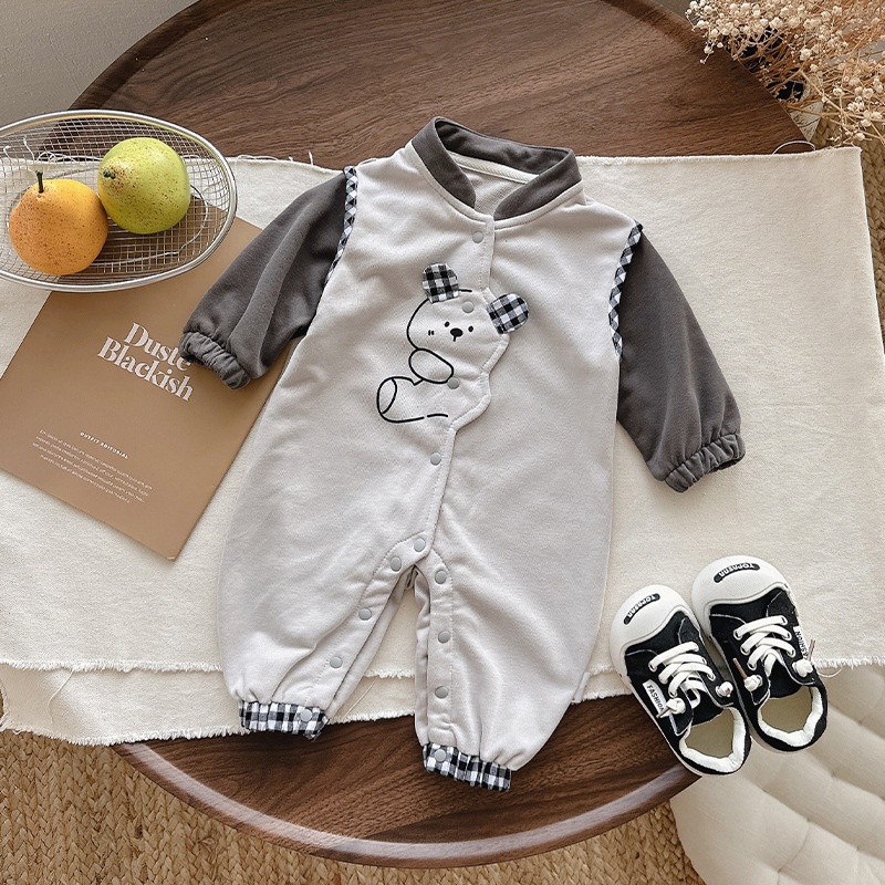 Baby Boy Casual Long Sleeve Romper