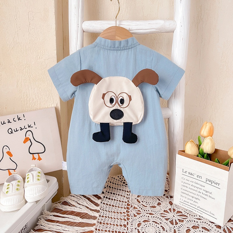 Baby Unisex Cartoon Short Sleeve Romper