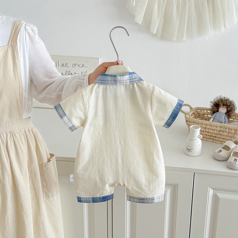 Baby Boy Casual Short Sleeve Romper