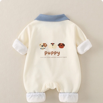 Baby Unisex Korean Style Knitted Long Sleeve Romper