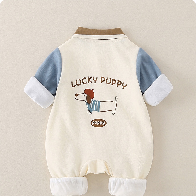 Baby Boy Double Layer Korean Style Long Sleeve Romper