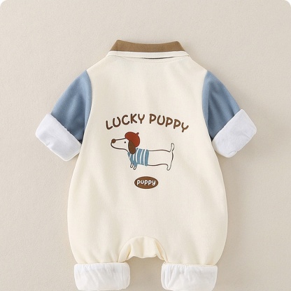 Baby Boy Double Layer Korean Style Long Sleeve Romper