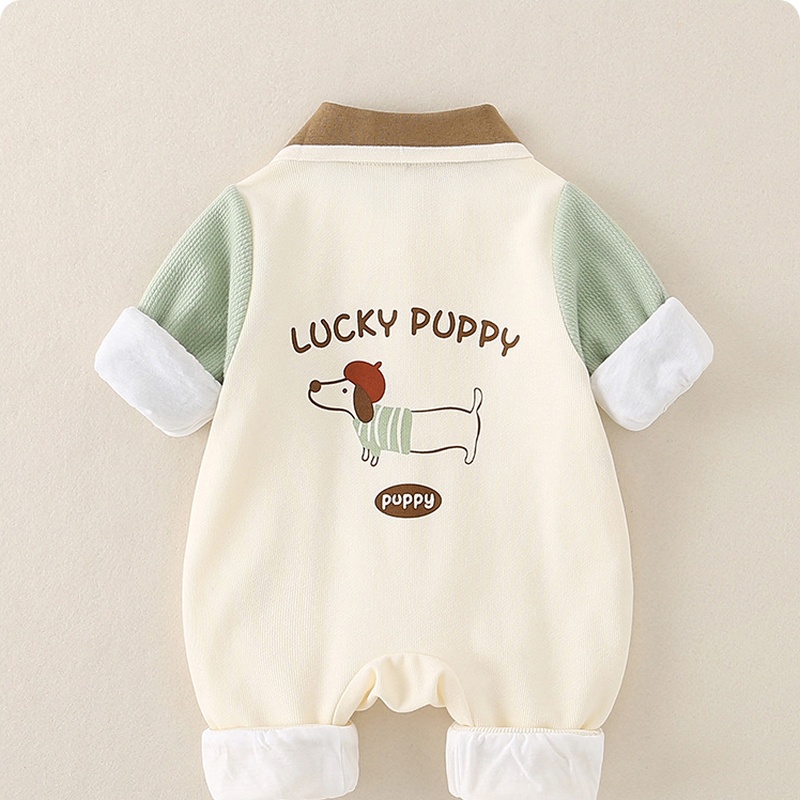Baby Boy Double Layer Korean Style Long Sleeve Romper