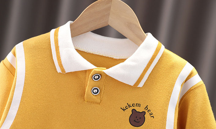 Toddler Boy/Girl Solid Color Bear Two-Piece Set-kissminis