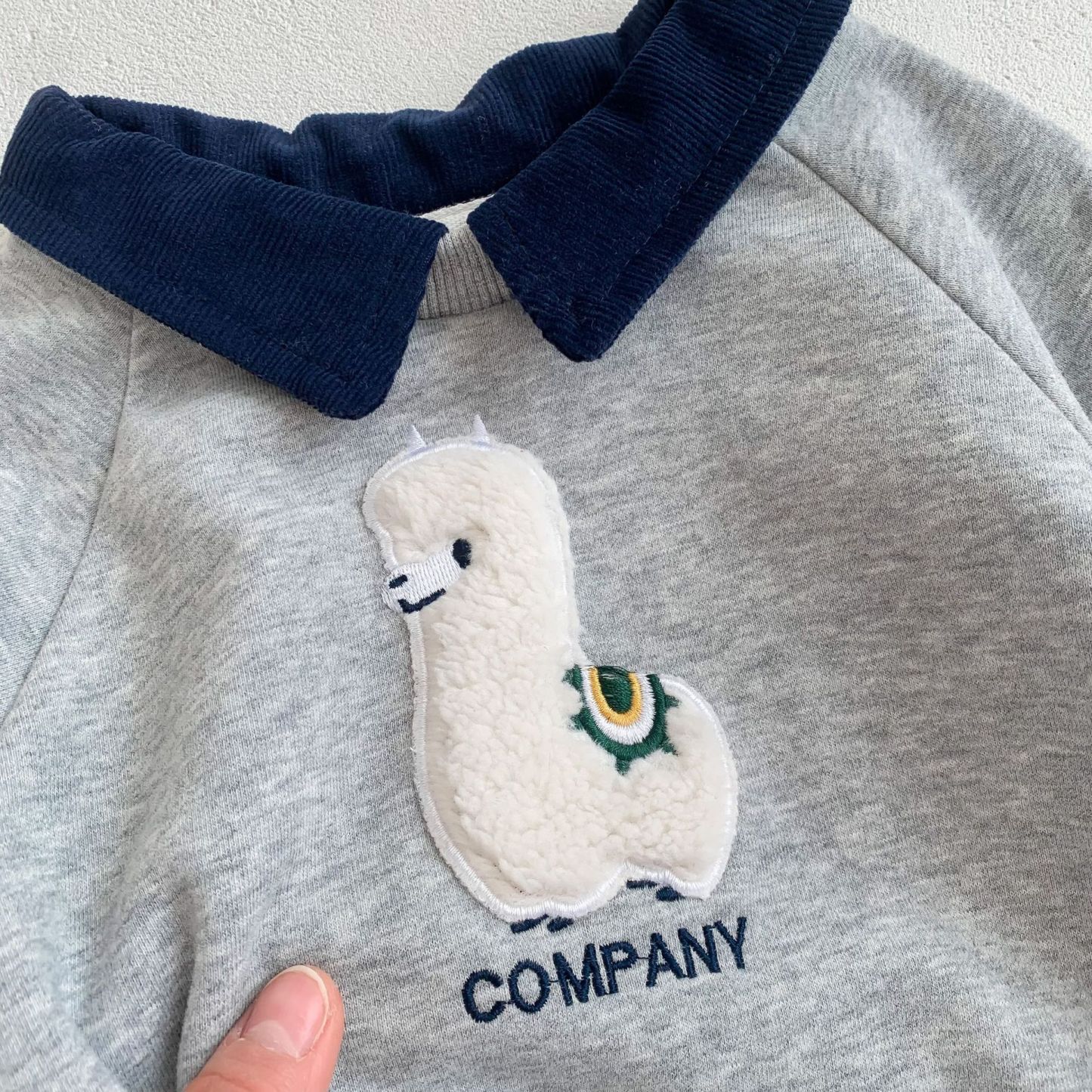 2pcs Baby Boy/Girl Cute Alpaca Graphic Long Sleeve Sweatshirt with Pants Set-kissminis