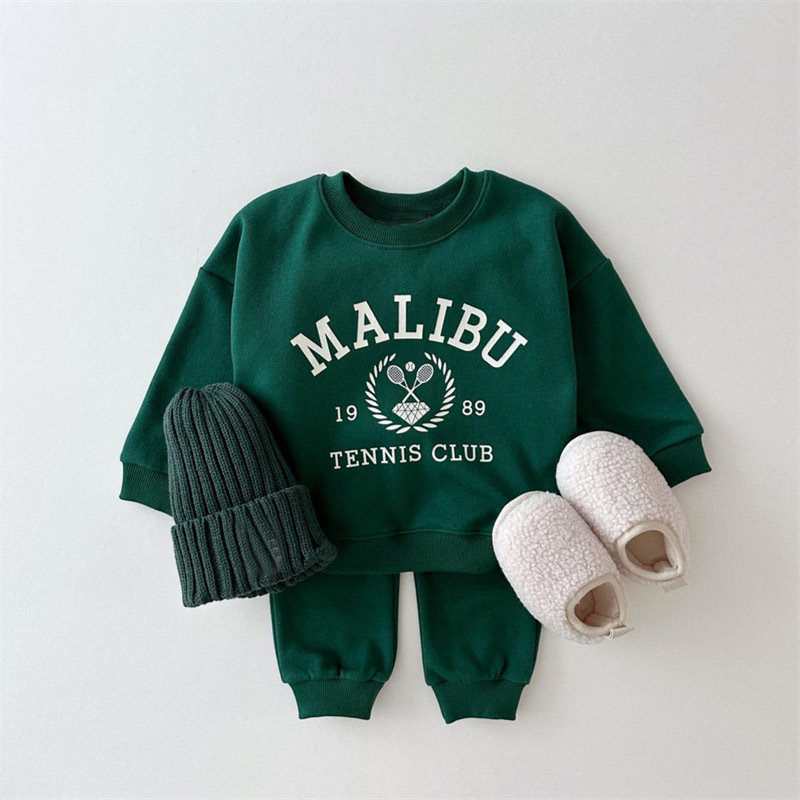2pcs Baby Boy/Girl 'MALIBU' Jogger T-shirt and Pants Set-kissminis