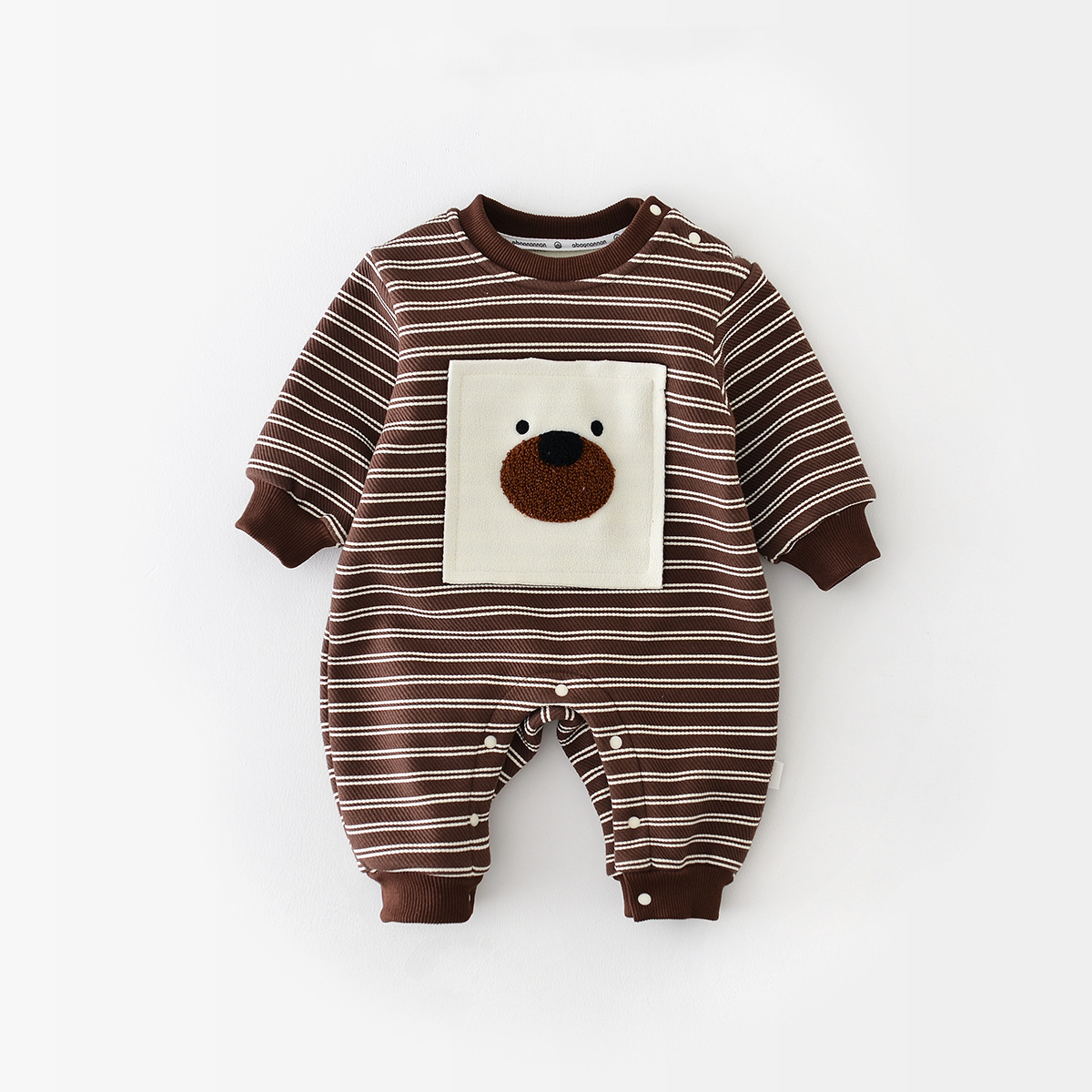 Baby Boy/Gir Winter Plush Cute Bear Long Sleeve Romper-kissminis