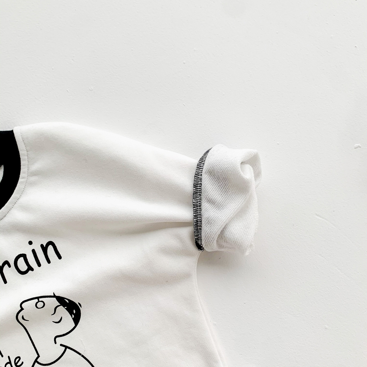 2pcs Baby Boy/Girl Letter and Cartoon Pattern Long Sleeve Bodysuit with Hat Set-kissminis