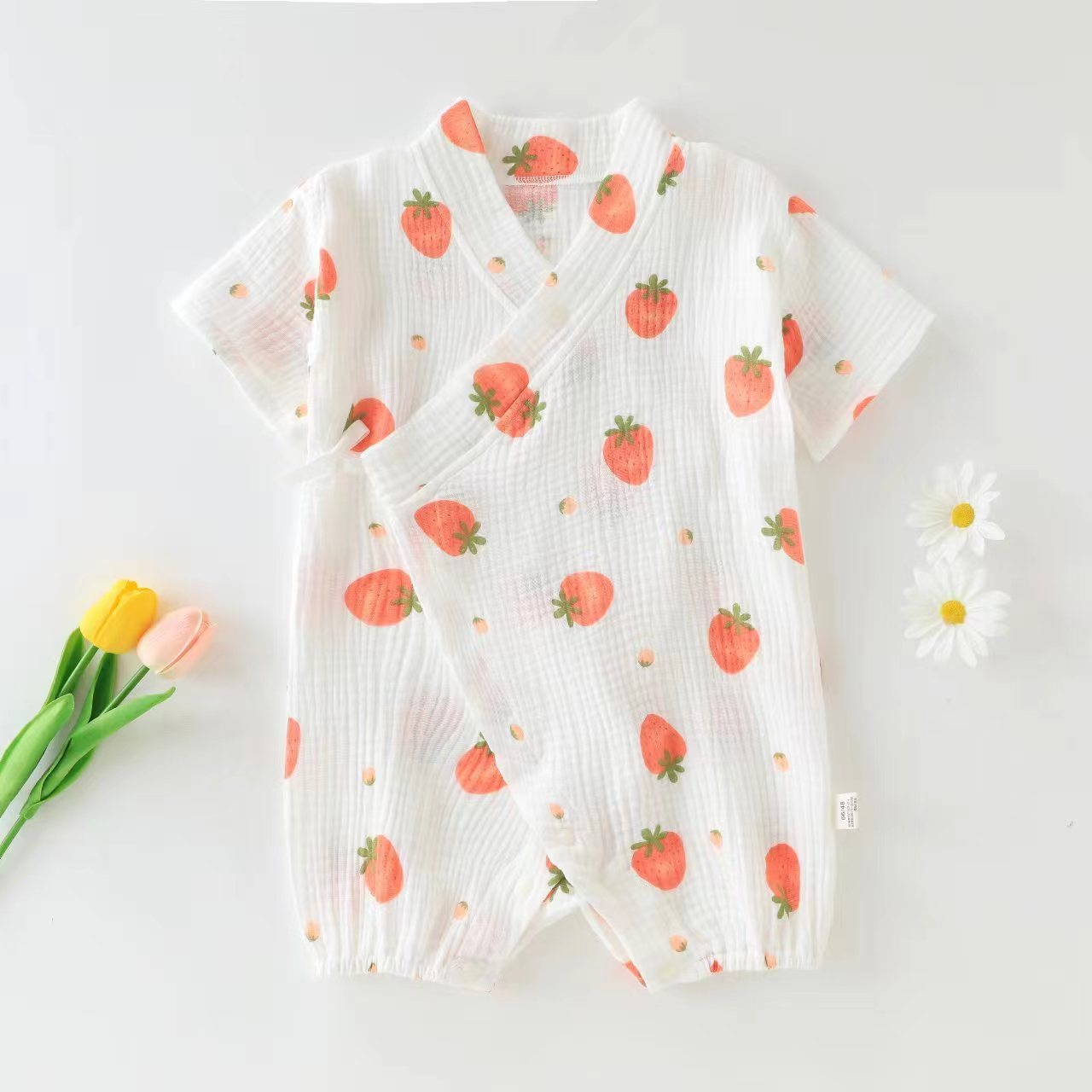 Baby Boy/Girl Strawberry Printed Romper-kissminis