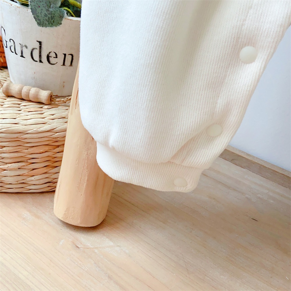 Baby Girl Cute Princess Style Solid Color Allover Flower Embroider Long Sleeve Romper-kissminis
