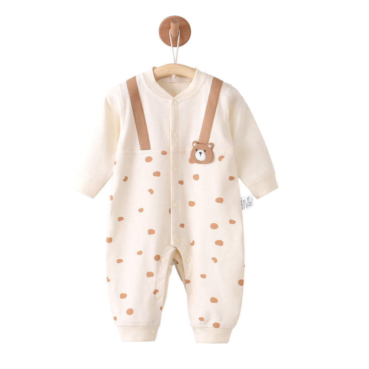 Pure Cotton Bear Pattern Romper-kissminis