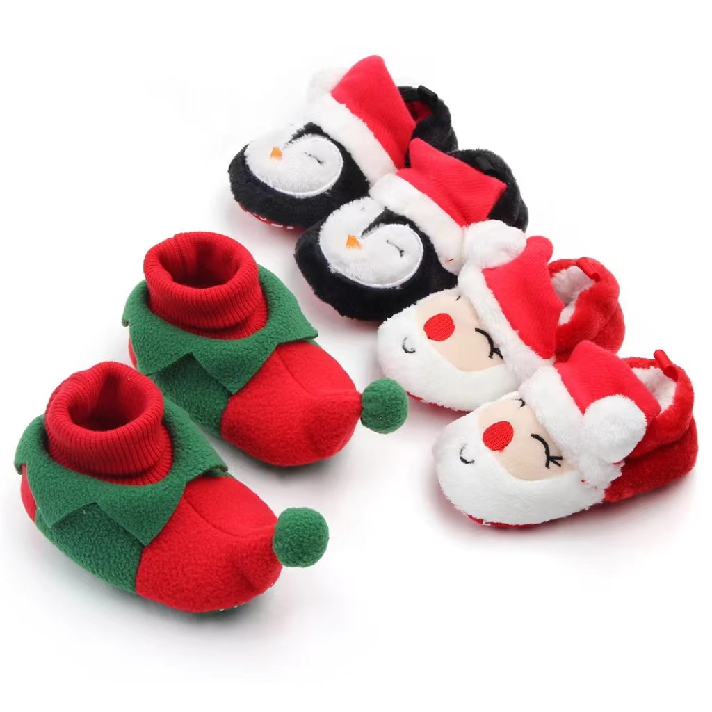 Baby Design Christmas Baby Shoes Soft Sole Shoes-kissminis