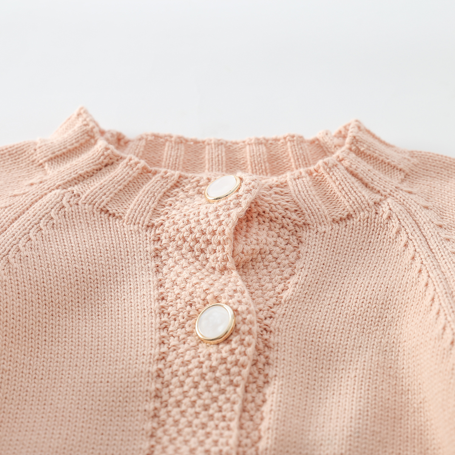 Baby Boy/Girl Cute Knitted Solid Color Long Sleeve Romper-kissminis