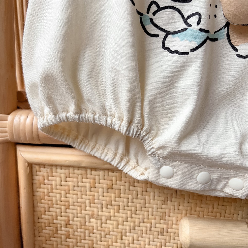 Baby Boy/Girl Dog Cartoon Bodysuit-kissminis