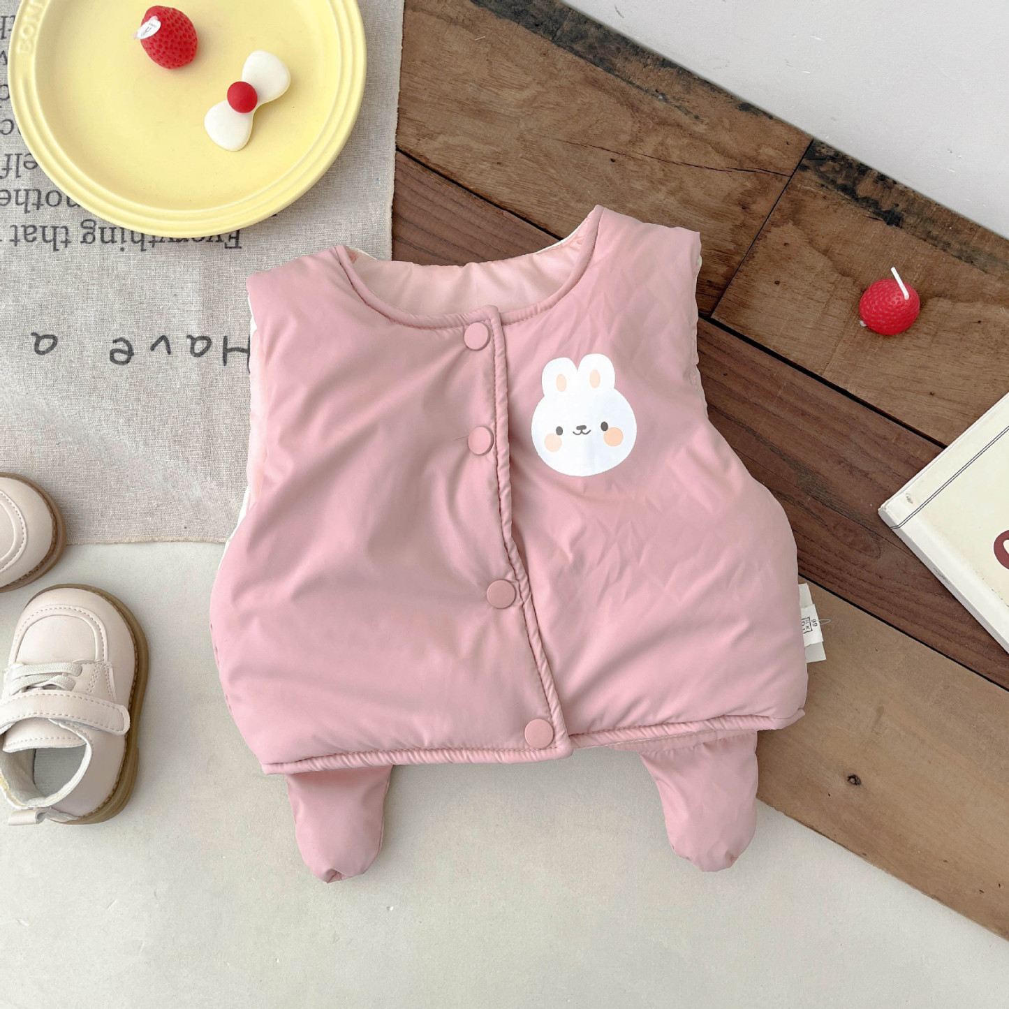 Baby Winter Thicken Animal Pattern Sleeveless Vest-kissminis