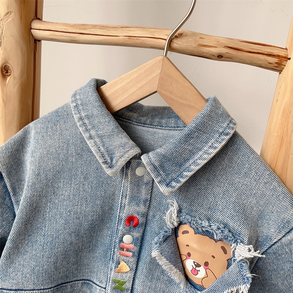 Baby Boy Vintage Denim Romper-kissminis