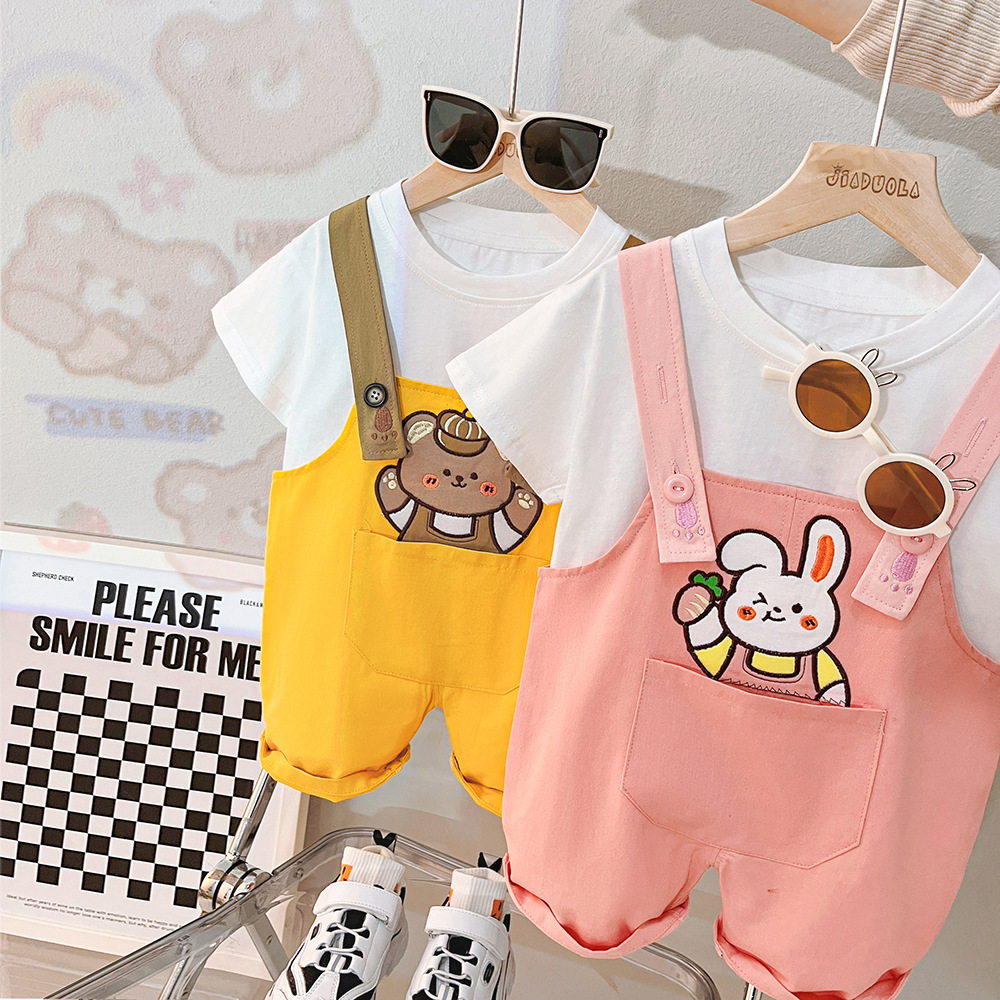 2pcs Baby Cartoon T-shirt with Pants Set  -kissminis