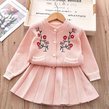 Baby/Toddler Girl Embroidered Flowers Dress-kissminis