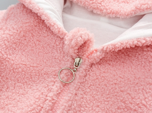 Baby Boy/Girl Bear Graphic Hooded Fluff Long Sleeve Romper-kissminis