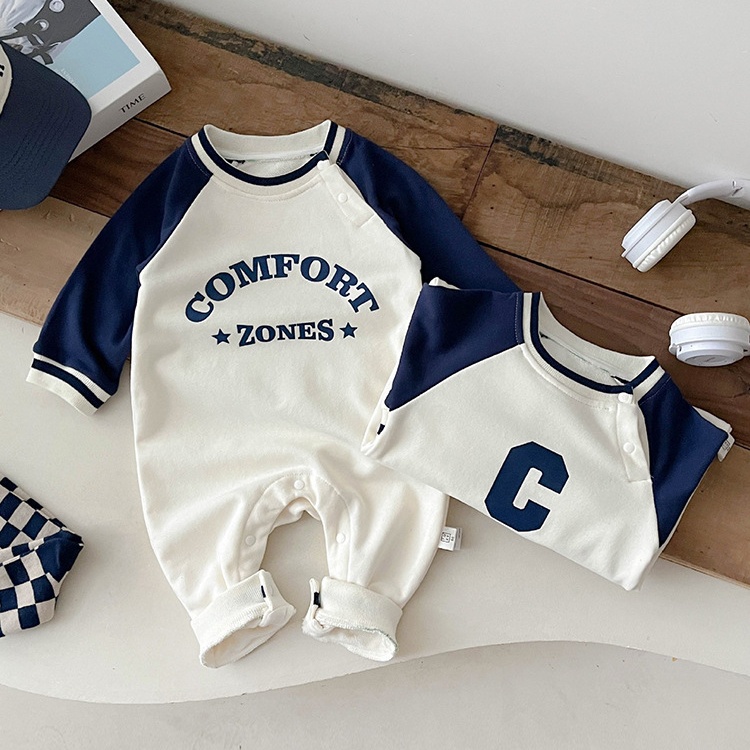 Baby Spring ‘COMFORT ZONES’ Printed Romper-kissminis