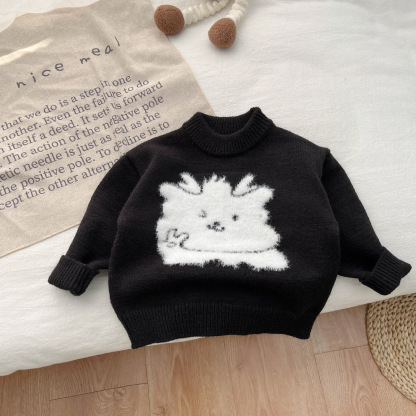 Baby Boy/Girl Cute Cartoon Pattern Knitted Long Sleeve Sweatshirt-kissminis