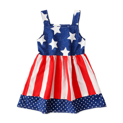 Baby Toddler Girl AStar and Stripe Sleeveless Dress