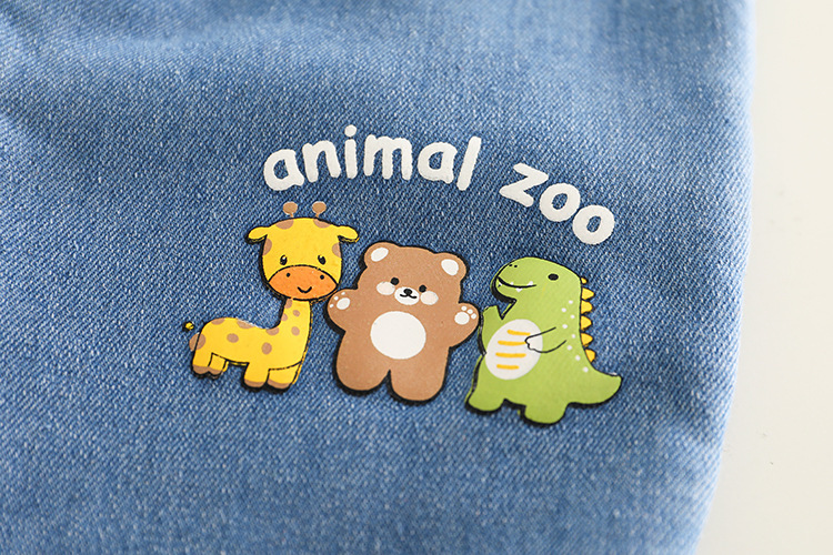 Toddler Boy/Girl Cute Dinosaur/Bear/Giraffe Pattern Solid Color Two-Piece Set-kissminis
