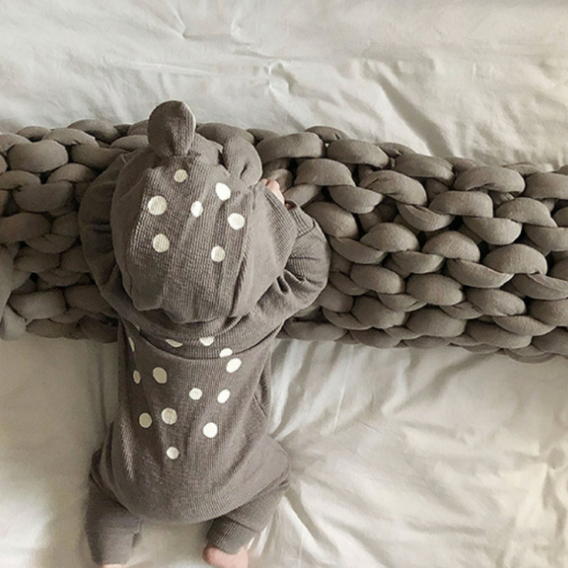 Baby Boy/Girl Winter Christmas Little Deer and Hooded Long Sleeve Romper-kissminis