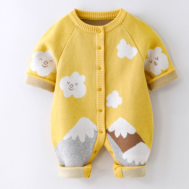 Baby Casual Knitted Sweater Romper-kissminis