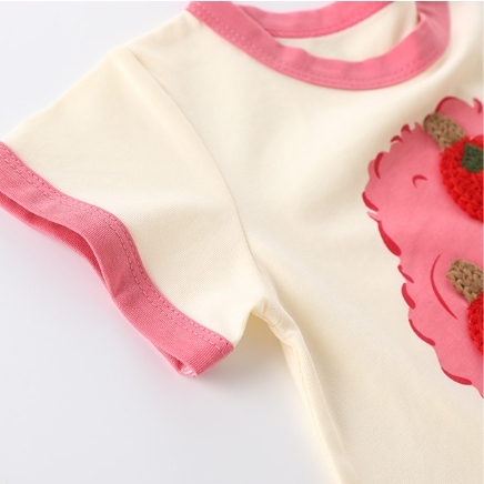Baby Girl Pink Tree Print Romper-kissminis