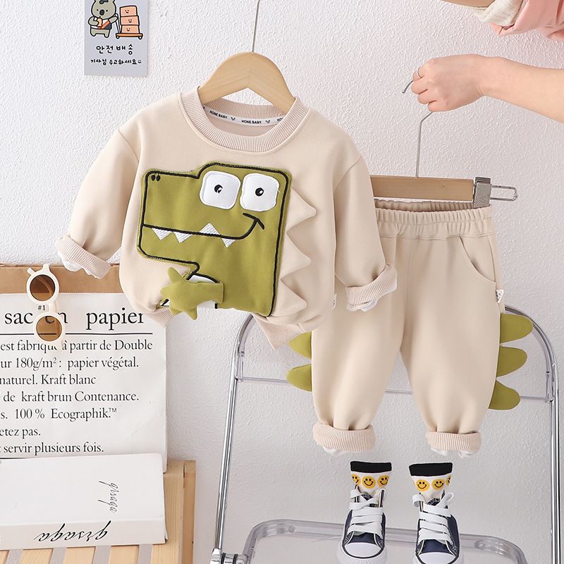 Toddler Boy/Girl Dinosaur Design Two-Piece Set-kissminis