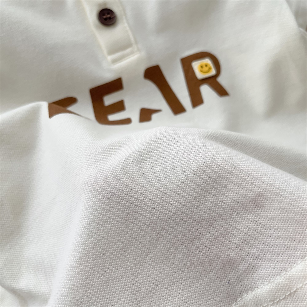 2pcs Baby Boy Bear Print Polo Style T-shirt with Pant Set-kissminis