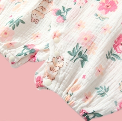 Baby Boy/Girl Rabbit Printed Romper-kissminis